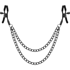 Begme RED Edition Nipple Clips with Chain, nickel-free