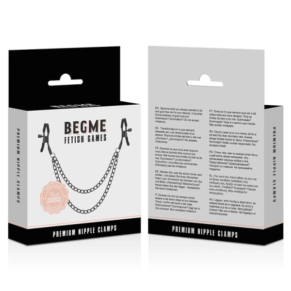 Begme RED Edition Nippelklemmen met ketting, nikkelvrij Begme RED Edition Nippelklemmen met ketting, nikkelvrij