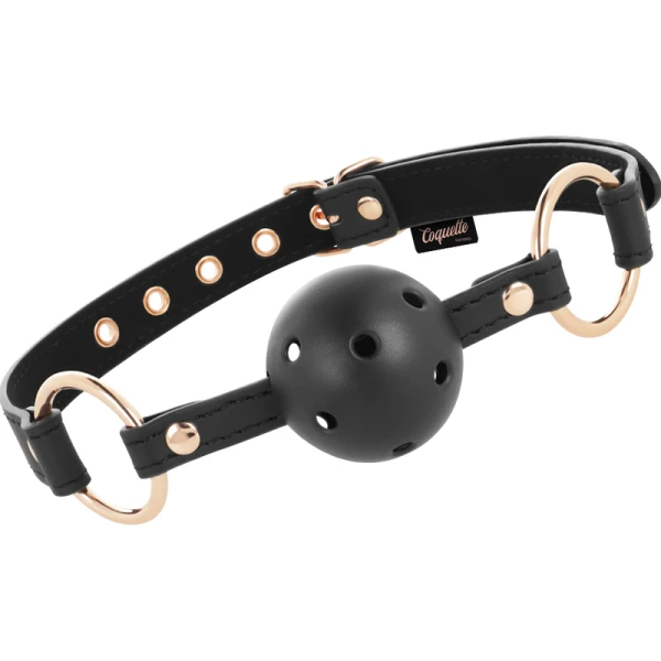 Coquette Fantasy Ballgag van vegan leer met ademgaten