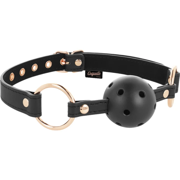 Coquette Fantasy Ballgag van vegan leer met ademgaten