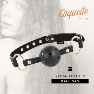 Coquette Fantasy Ballgag van vegan leer met ademgaten Coquette Fantasy Ballgag van vegan leer met ademgaten - Afbeelding 2