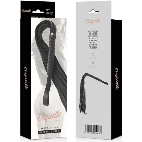 Coquette Fantasy Rijzweep van vegan leer, 28 cm