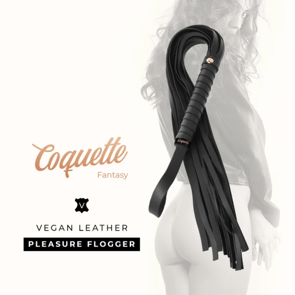 Coquette Fantasy Rijzweep van vegan leer, 28 cm