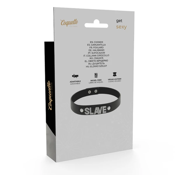 Coquette Accessories Sklavenhalsband van vegan leer Desire