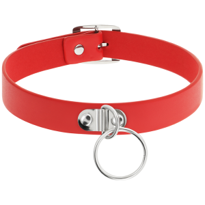 Coquette Accessories Fetish-halsketting Desire van veganistisch leer, rood Coquette Accessories Fetish-halsketting Desire van veganistisch leer, rood - Afbeelding 3