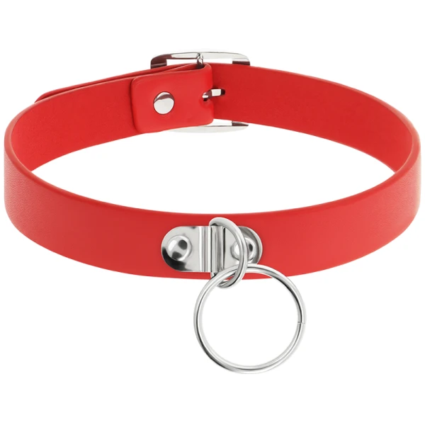 Coquette Accessories Fetish-halsketting Desire van veganistisch leer, rood
