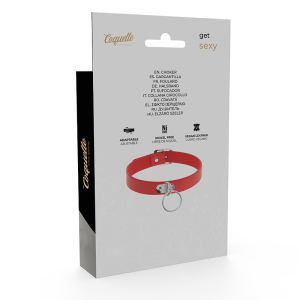 Coquette Accessories Fetish-halsketting Desire van veganistisch leer, rood Coquette Accessories Fetish-halsketting Desire van veganistisch leer, rood - Afbeelding 7