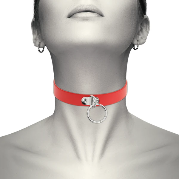 Coquette Accessories Fetish-halsketting Desire van veganistisch leer, rood