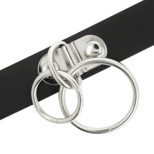 Coquette Accessories Dubbele ring halsband van vegan leder Coquette Accessories Dubbele ring halsband van vegan leder - Afbeelding 4