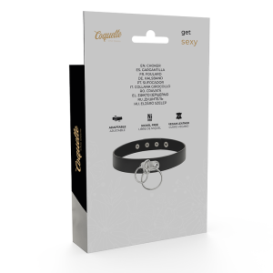 Coquette Accessories Dubbele ring halsband van vegan leder Coquette Accessories Dubbele ring halsband van vegan leder - Afbeelding 6