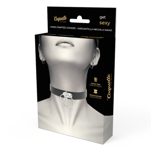 Coquette Accessories Dubbele ring halsband van vegan leder Coquette Accessories Dubbele ring halsband van vegan leder - Afbeelding 5