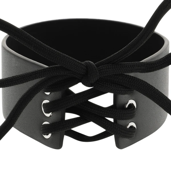 Coquette Accessories vegan leren halsband Desire Shoker zwart