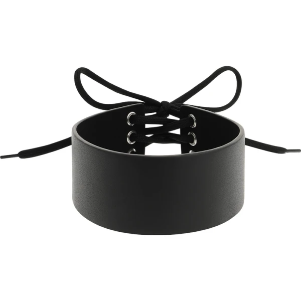 Coquette Accessories vegan leren halsband Desire Shoker zwart
