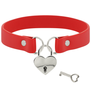 Coquette Accessories Fetisj-halsband van veganistisch leer met hart-hanger Coquette Accessories Fetisj-halsband van veganistisch leer met hart-hanger - Afbeelding 3