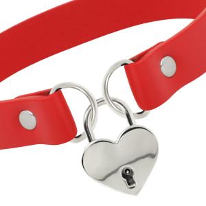 Coquette Accessories Fetisj-halsband van veganistisch leer met hart-hanger Coquette Accessories Fetisj-halsband van veganistisch leer met hart-hanger - Afbeelding 4