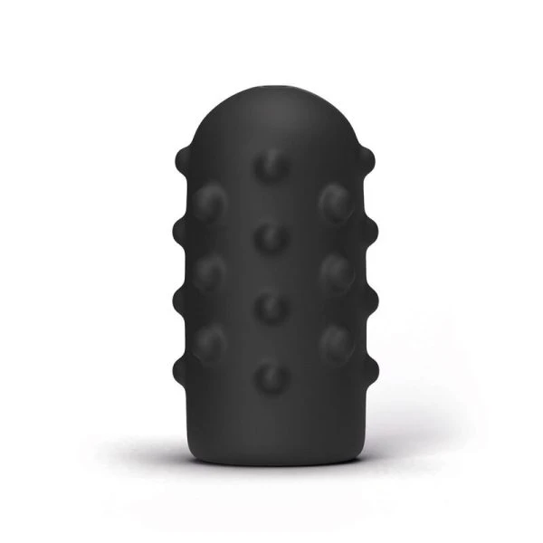 ALL Black Masturbator Hobbelig met Nopjes-Structuur