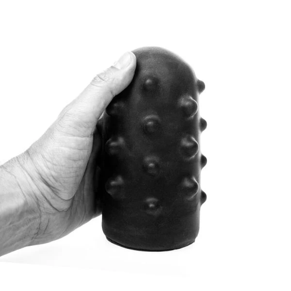 ALL Black Masturbator Hobbelig met Nopjes-Structuur