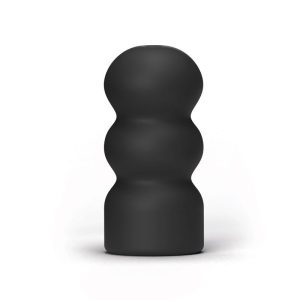 ALL Black Masturbator Pookie met gegroefde binnenkant 17 cm ALL Black Masturbator Pookie met gegroefde binnenkant 17 cm - Afbeelding 3