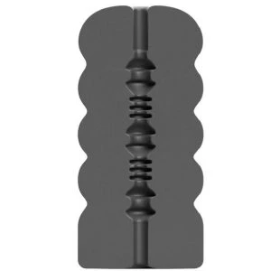 ALL Black Masturbator Twink with Spiral Design, 17 cm