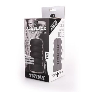 ALL Black Masturbator Twink met spiraalontwerp, 17 cm ALL Black Masturbator Twink met spiraalontwerp, 17 cm - Afbeelding 2