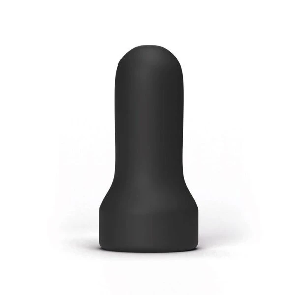 ALL Black Masturbator Chub met geribbelde binnenkant 17 cm