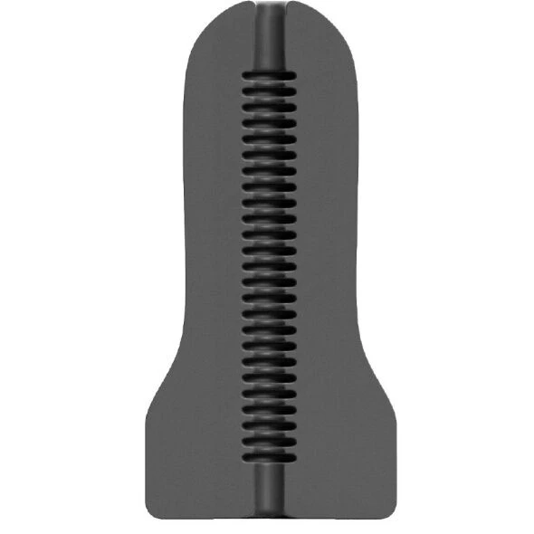 ALL Black Masturbator Chub met geribbelde binnenkant 17 cm