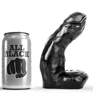 ALL Black Realistische Dildo met Ballen ALL Black Realistische Dildo met Ballen - Afbeelding 1