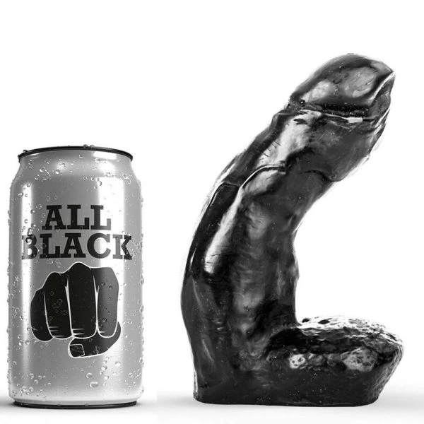 ALL Black Realistische Dildo met Ballen