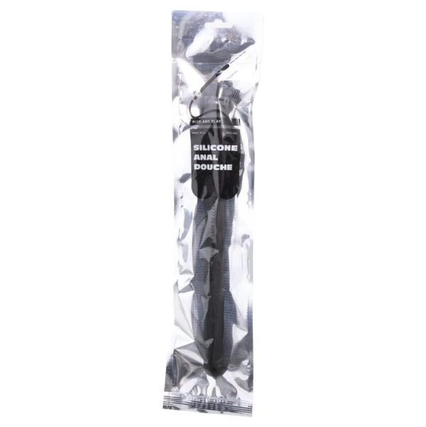 All Black Analdouche van siliconen, opvouwbaar, 27 cm All Black Analdouche van siliconen, opvouwbaar, 27 cm