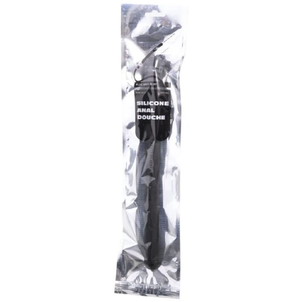 ALL Black Mega Ripple Shower Anal Silikon-Dusche 28,5 cm