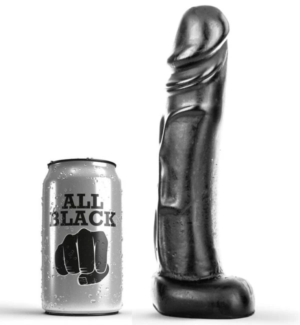 img_110108_bb3027311c82e8490fc3858e0115db42_1.jpg ALL Black Dildo met natuurlijke vorm, 22 x 5 cm