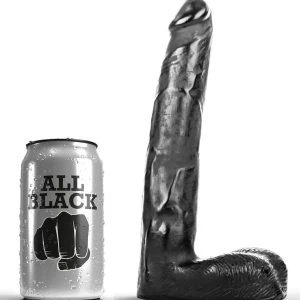 ALL Black Realistischer Dildo mit Naturform
