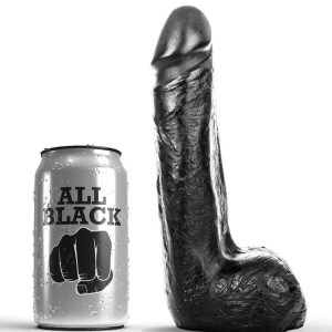 ALL Black zachte realistische dildo 20 cm zwart ALL Black zachte realistische dildo 20 cm zwart - Afbeelding 1