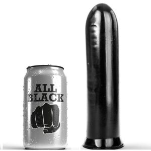 ALL Black Dildo met gladde textuur, zwart ALL Black Dildo met gladde textuur, zwart - Afbeelding 1