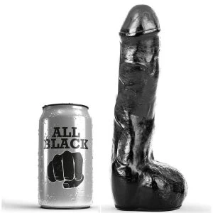 ALL Black Pene Realistischer Anal-Dildo 18 x 3,5 cm