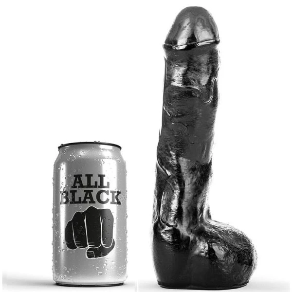 ALL Black Pene Realistischer Anal-Dildo 18 x 3,5 cm