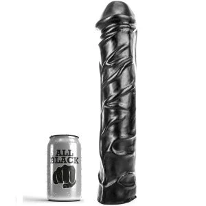 ALL Black Riesiger Fisting-Dildo mit Adern, 31 cm
