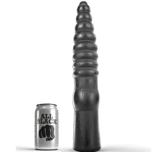ALL Black Analplug mit Riffelstruktur 33 x 6 cm