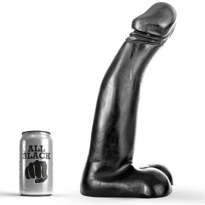 ALL Black Realistische Vastvuistdildo met Ballen zwart ALL Black Realistische Vastvuistdildo met Ballen zwart - Afbeelding 1