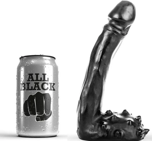 img_110160_166f99d93a8ce5c3a903321c9a748dc5_1.jpg ALL Black Realistischer Dildo mit Noppen an den Hoden