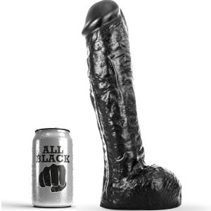 ALL Black Dildo with Veins 29 cm Total Length - Image 1
