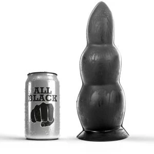 All Black Analplug aus PVC, 23 x 8 cm