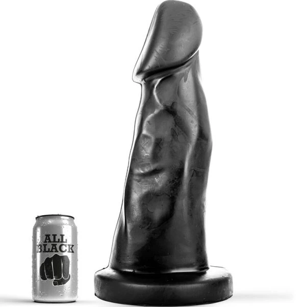 ALL Black Dildo mit natürlicher Form 27 x 9 cm