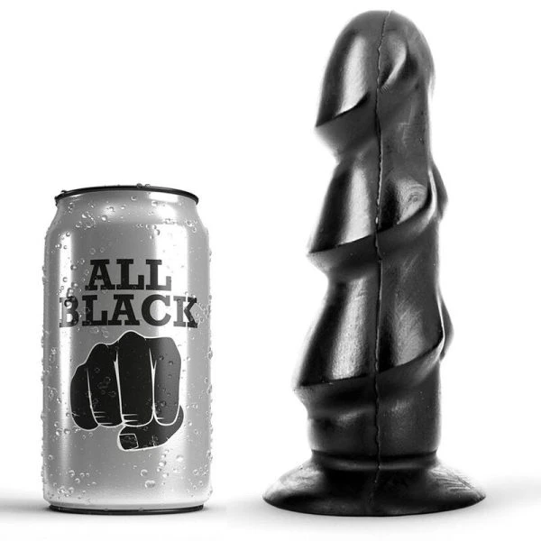 ALL Black Anale dildo met drie stoten, 17 x 5 x 5 cm