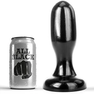 ALL Black Analplug with 6 cm diameter, PVC, black