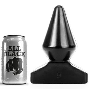 ALL Black Anale plug met 9 cm diameter, PVC ALL Black Anale plug met 9 cm diameter, PVC - Afbeelding 1