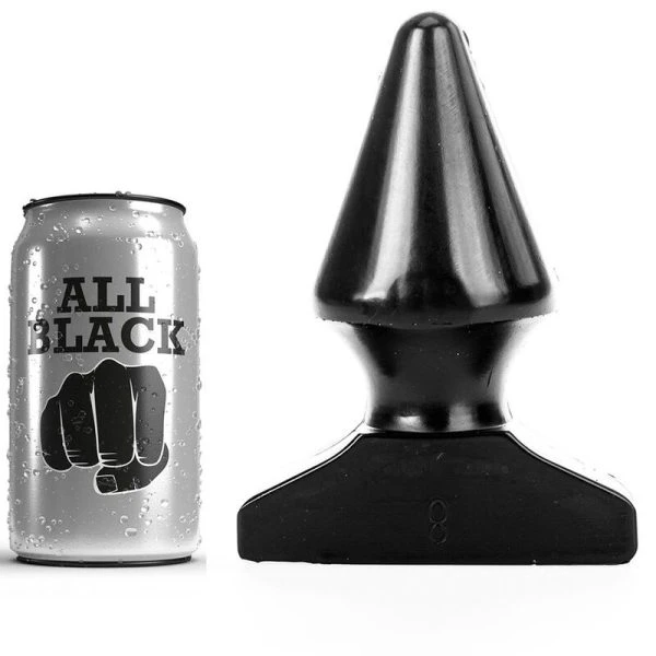 ALL Black Anaalplug kegelvormig 17 x 8 cm