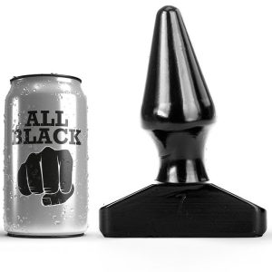 ALL Black Anaalplug kegelvormig 12,5 cm inbrengbare lengte ALL Black Anaalplug kegelvormig 12,5 cm inbrengbare lengte - Afbeelding 1