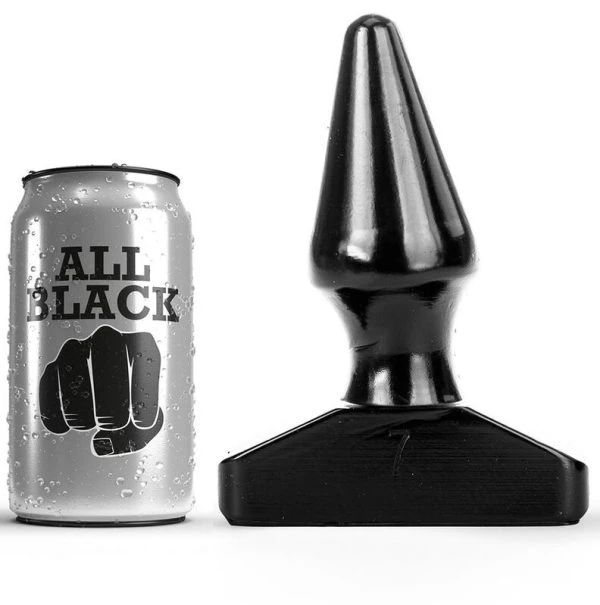ALL Black Anaalplug kegelvormig 12,5 cm inbrengbare lengte