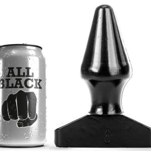 ALL Black Analstecker aus PVC für Analvergnügen, schwarz
